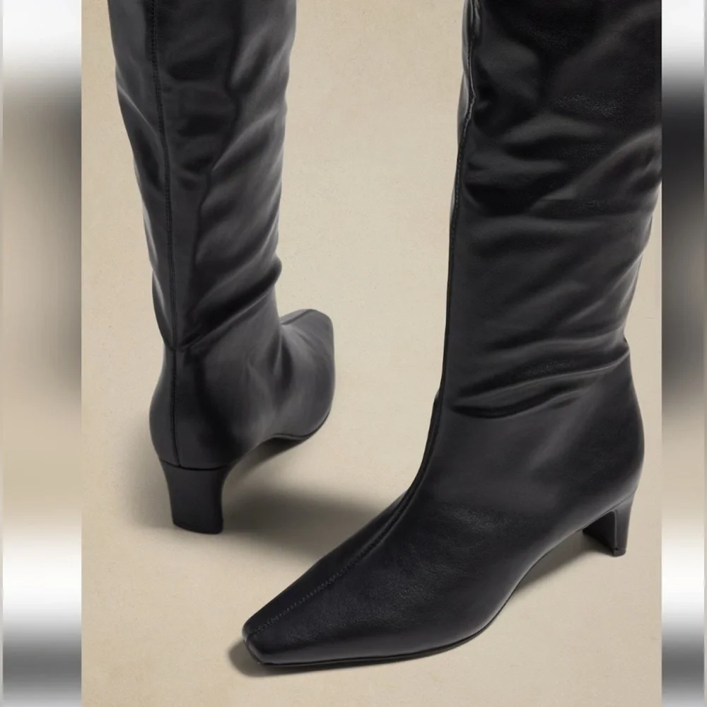 Banana Republic Office Siren Career Fall Vegan Suede Leather Tall Slouch Boots